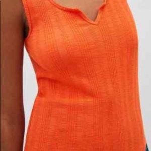 Anthropologie Small Orange Tank Top